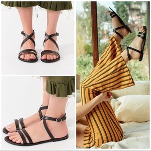Urban Outfitters Cleo Wrap Leather Sandals #89
